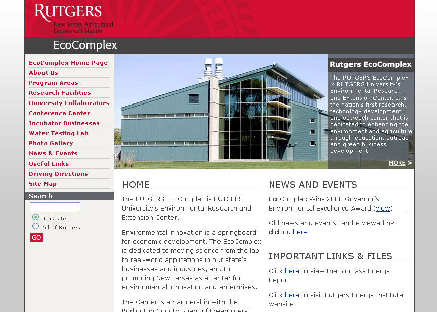 (2007) Rutgers EcoComplex Website