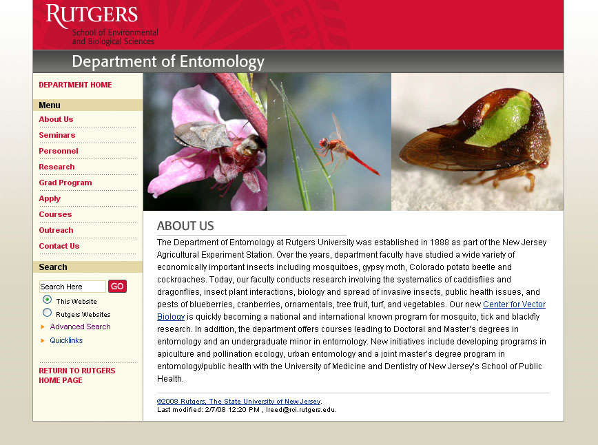 (2008) Rutgers Entomology Website