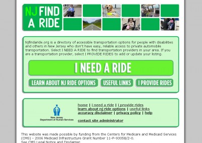 (2009) NJ Find-A-Ride Website
